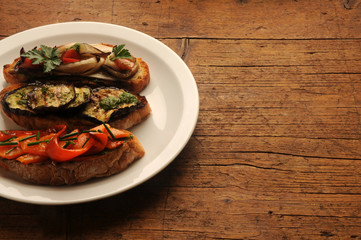Bruschette ft9102_6612 Cucina italiana Italienische Küche Gastronomía de Italia Italian cuisine Italienska köket italienne Comida sounding Culinária da Itália Italiaanse keuken Брускетта ブルスケッタ