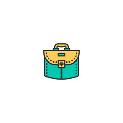suitcase icon line design. Business icon vector design