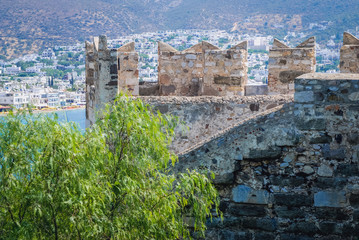 Fototapeta premium Bodrum fortress historical fortification located in the port city of Bodrum, Turkey