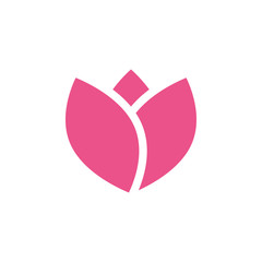 Pink lotus icon design template vector isolated