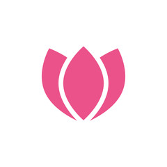 Pink lotus icon design template vector isolated