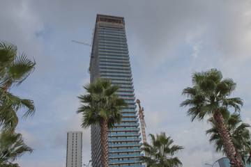 Fototapeta na wymiar Common modern apartment skyscrapers, high-rise buildings, architecture
