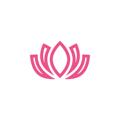 Pink lotus icon design template vector isolated