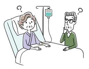 入院に疑問を持つシニア夫婦