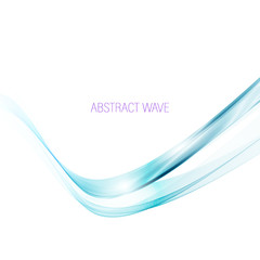 Abstract vector background, transparent waved lines for brochure, website, flyer design. Blue smoke wave.