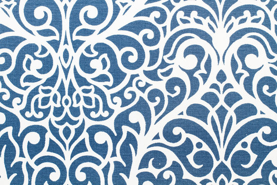 Textura de tela con dibujos en color azul
