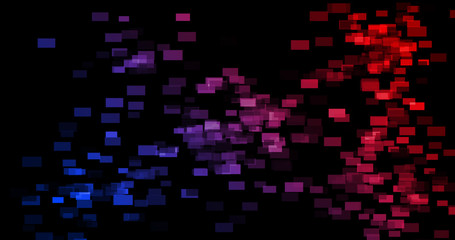 blue and red rectangle abstract digital technology background