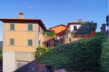 Typical houses of Montecatini, Tuscany, Italy
