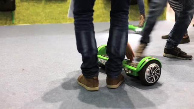 Buying a hoverboard in the store