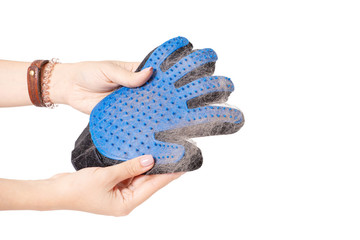 Cleaning cats and Pets and combing wool at home