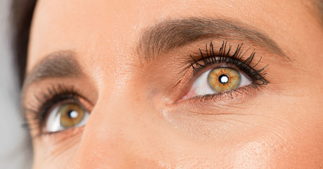 Obraz premium beautiful eyes macro close-up shot 