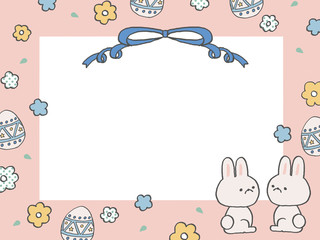 イースター　うさぎ　フレーム
