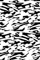 Black and white animal print. Vector seamless pattern .