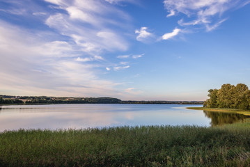 Lake Lapalickie in Garcz village in Kashubian lakeland region of Poland