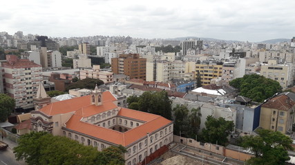 Fototapeta na wymiar city of Porto Alegre panoramic view, state of Rio Grande do Sul, Brazil