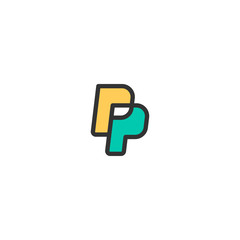 Paypal icon design. e-commerce icon vector design