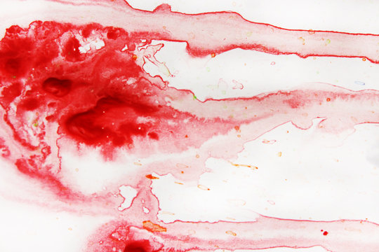 grunge red on a solid white background watercolor. abstract. photo