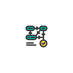 Flow chart icon design. e-commerce icon vector design