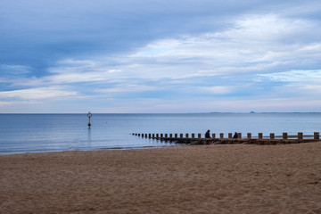 Fototapeta premium Der Strand von Portobello in Edinburgh/Schottland am Abend
