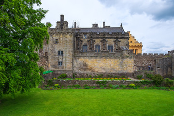 Fototapeta na wymiar Fassade des Schlosses von Stirling im schottischen Hochland