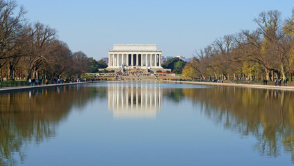  Lincoln Memorial, American national monument built to honor 16th President of United States,...