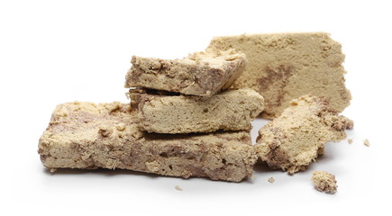 Chocolate halvah isolated on white background