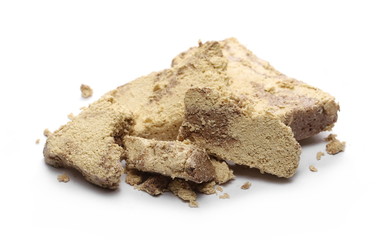 Chocolate halvah isolated on white background