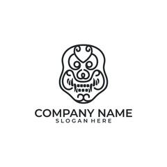 Japanese Mask illustration Concept vector Design template
