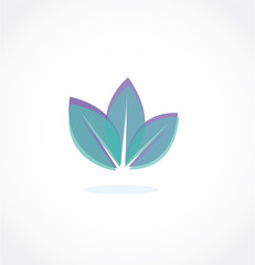 leaf flower icon vector illustration