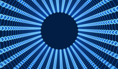 Abstrakter runder Tunnel