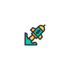 Rocket icon design. e-commerce icon vector design