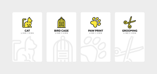 PET LINE ICON SET