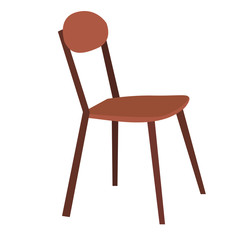  isolated, brown chair