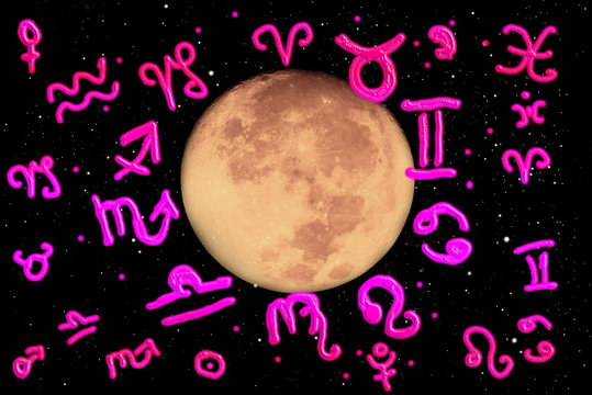 Full moon, astrology and zodiac signs
