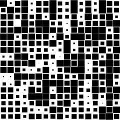 Mosaic of black squares 