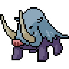 Obraz premium vector pixel art monster boar
