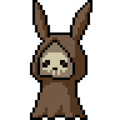 Fototapeta premium vector pixel art reaper rabbit