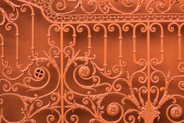 Colorful patterns of steel doors for the background.