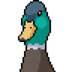 Fototapeta premium vector pixel art duck head