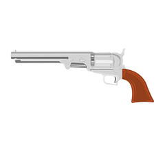Vintage magnum revolver vector illusatration