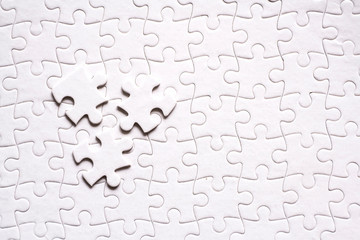 White jigsaw background pattern