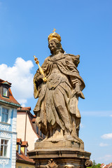 Fototapeta na wymiar statue of Kunigunde of Luxembourg in Bamberg Germany
