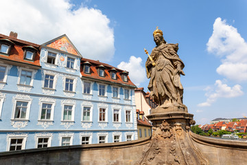 Fototapeta na wymiar statue of Kunigunde of Luxembourg in Bamberg Germany