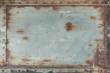 Rusty metal sheet, grungy metallic steel industrial background