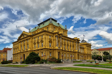 Croatian national theater in Zagreb, Croatia
