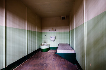 Inside of prison cell of Alcatraz