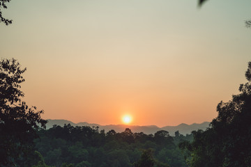 sunset On the mountain 