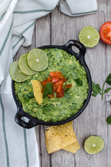 Homemade Guacamole with Lime 