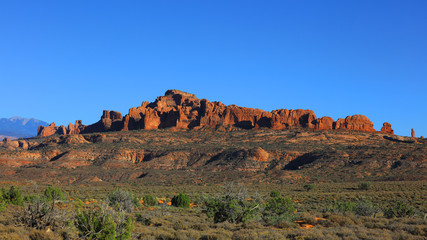 Red rock hills in Arches national park