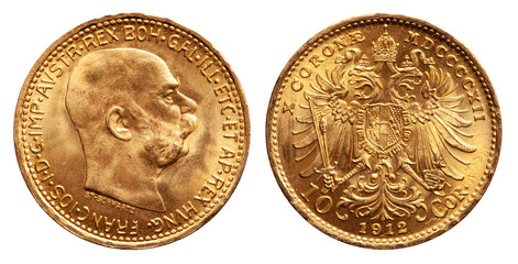 Austria 10 kroner gold coin 1915